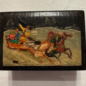 RARE traditional Russian lacquer box